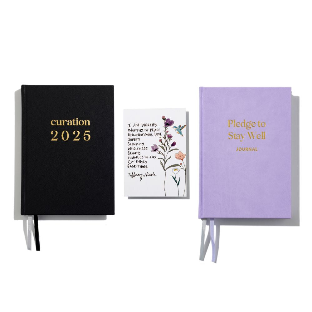 Empowered State of Mind Bundle with Curation 2025 Diary Planner and Pledge to Stay Well Journal