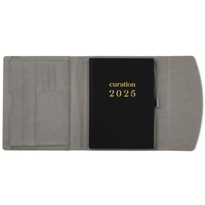 Compendium Large Retro Grey with Curation 2025 Planner large inside