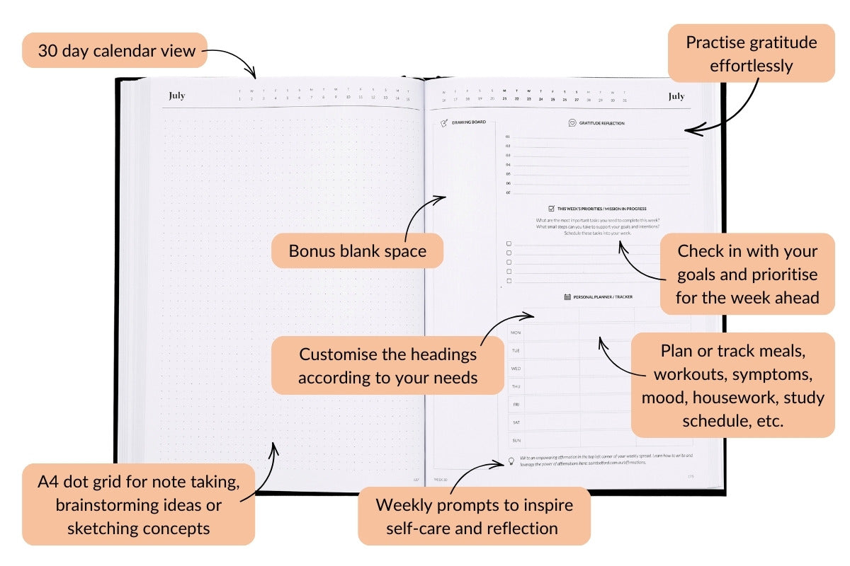 Curation 2025 Diary Planner Large Pre Week Planner