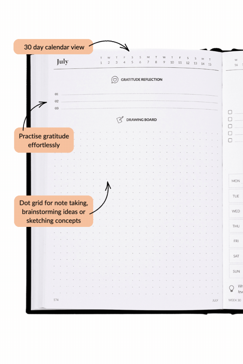 Curation 2025 Diary Planner Pre Week Planner